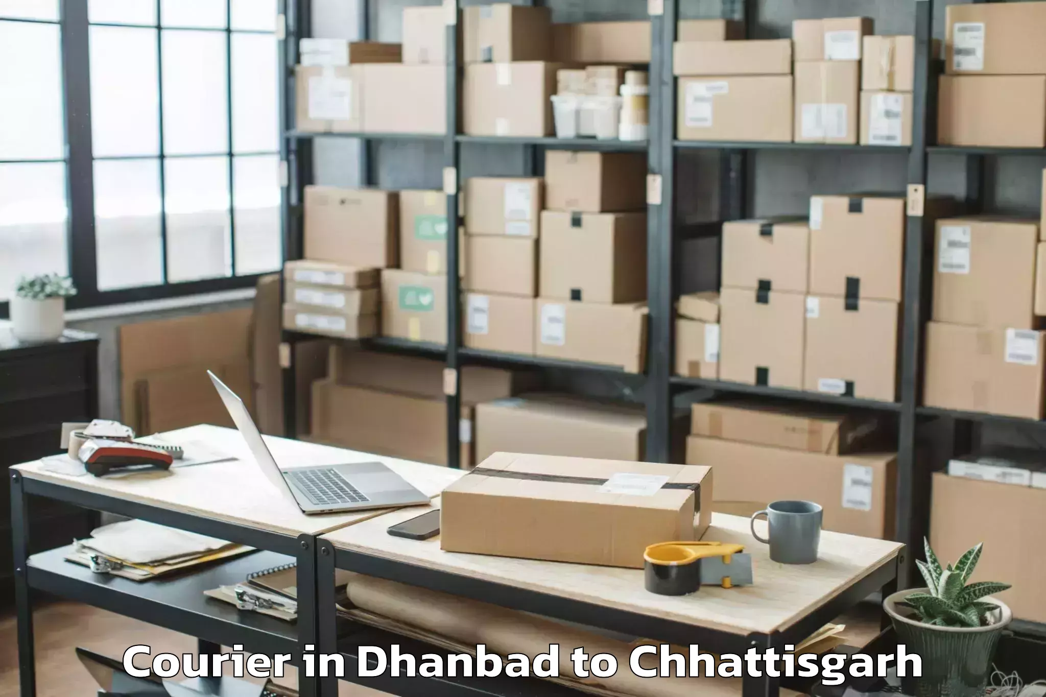 Easy Dhanbad to Bhatgaon 1 Courier Booking